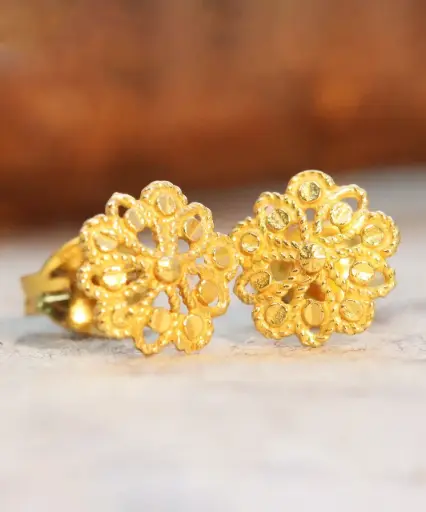 黃金耳釘（螺柱式）